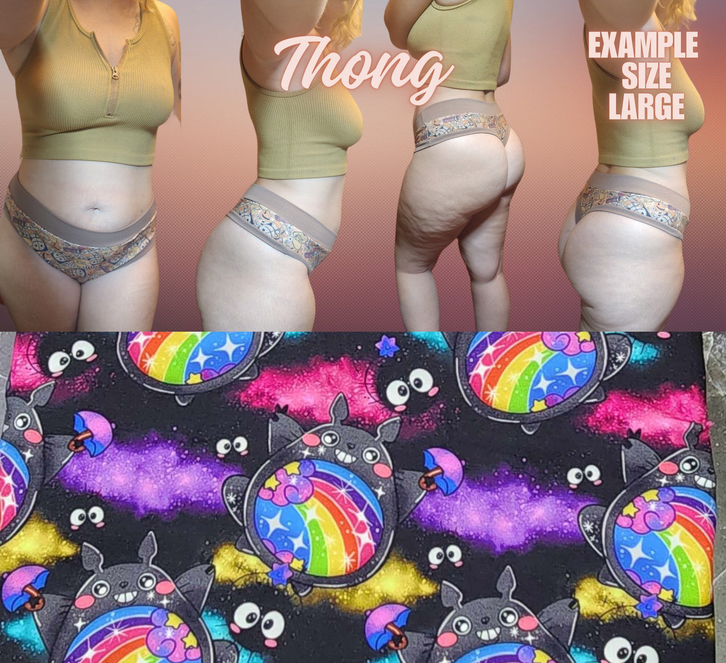 Turtle, Rainbow, Kraken, Bees, LF Dong x6 Prints | Thondlewear, Thongs for every body | Elastic/Knit Bands
