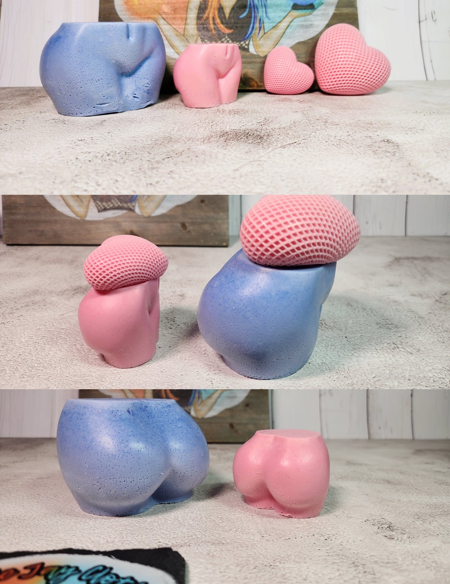 Custom Bubble Butt Soap | Choose Jelly or Regular soap | 2 Sizes Booty | Optional heart add on