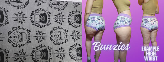 May the force be with you, Black & Grey  | Bunzies Underwear | Choose Briefs, Booty, or Super Booty