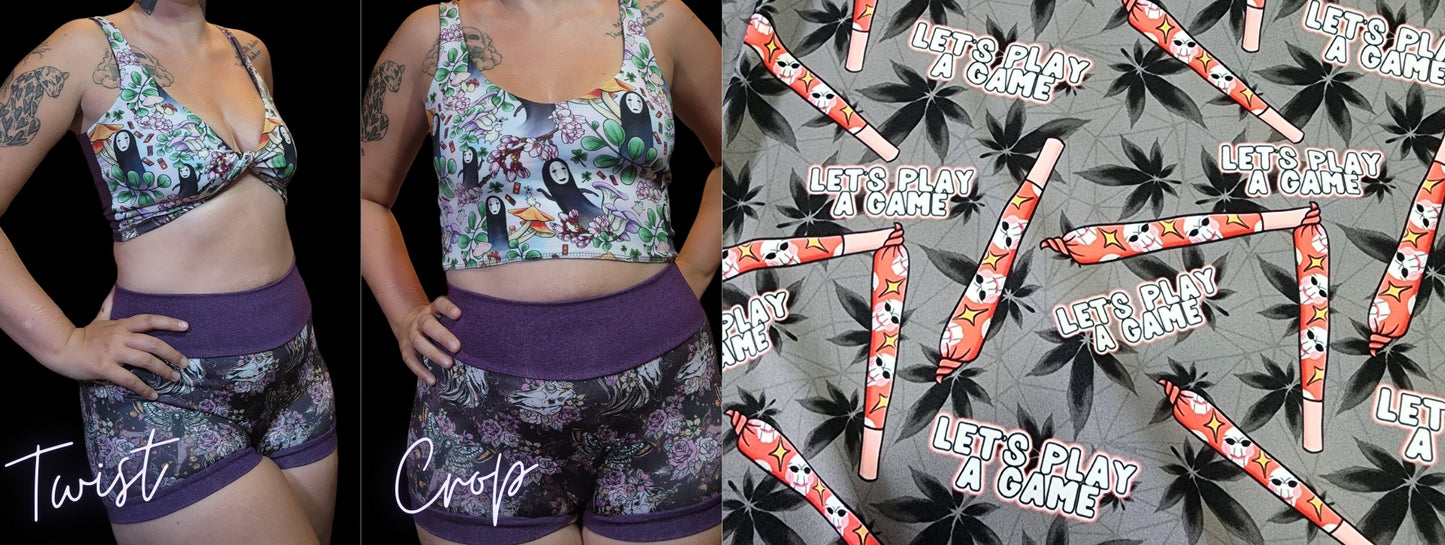 9 PRINTS! 2-in-1 Crop Top | 420, Horror, Dragon, Humor, Body positivity