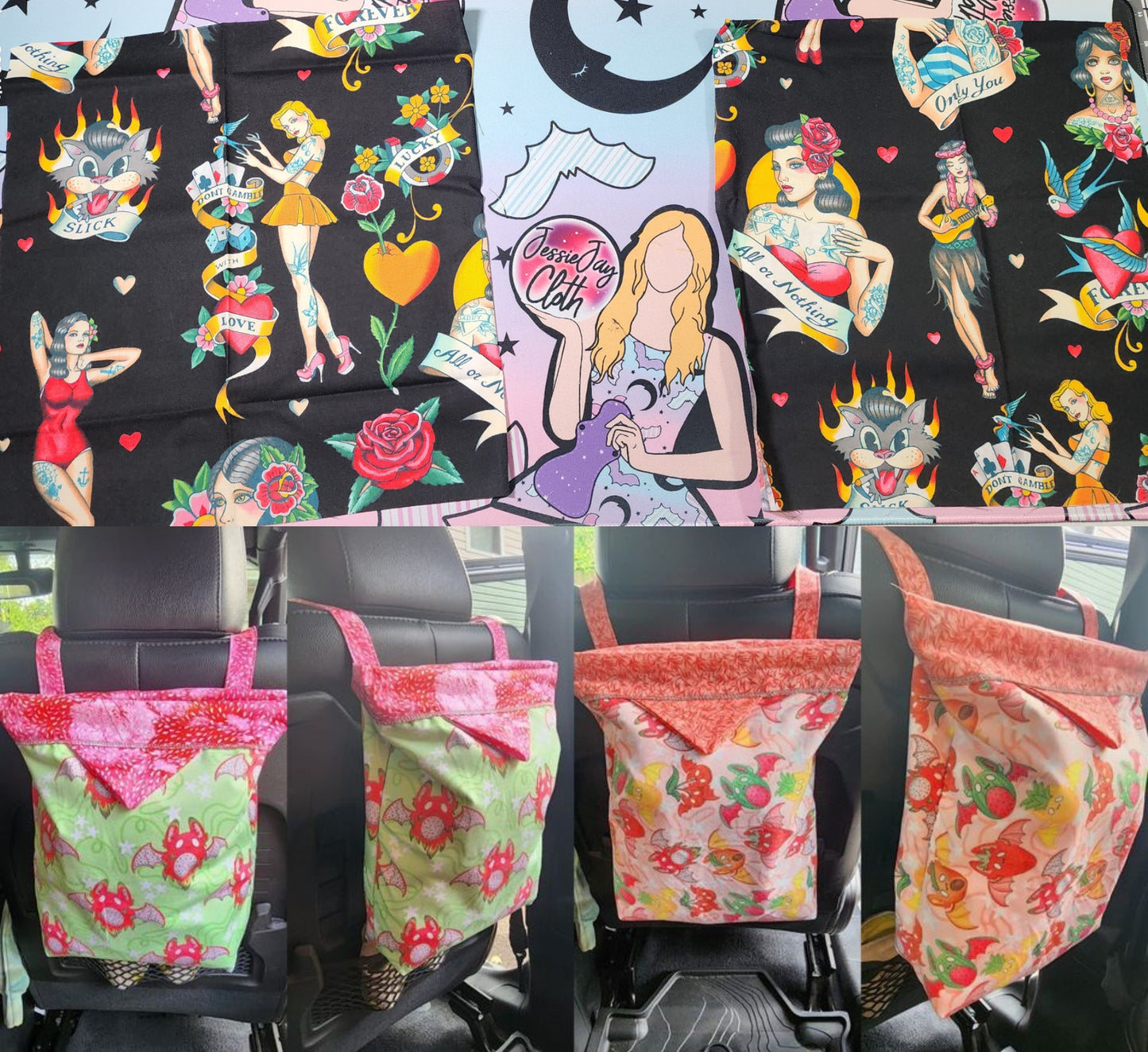 Don't Gamble with Love, All or Nothing | Mess-Proof Trash Tamer | Snap Closed Car Trash Can