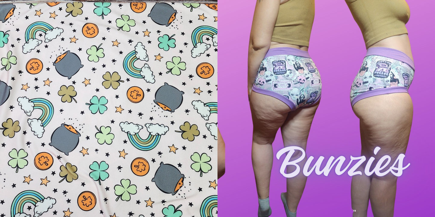 Pot of Gold, Rainbow Shamrock | Bunzies Underwear | Choose Briefs, Booty, or Super Booty