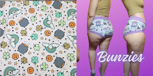 Pot of Gold, Rainbow Shamrock | Bunzies Underwear | Choose Briefs, Booty, or Super Booty