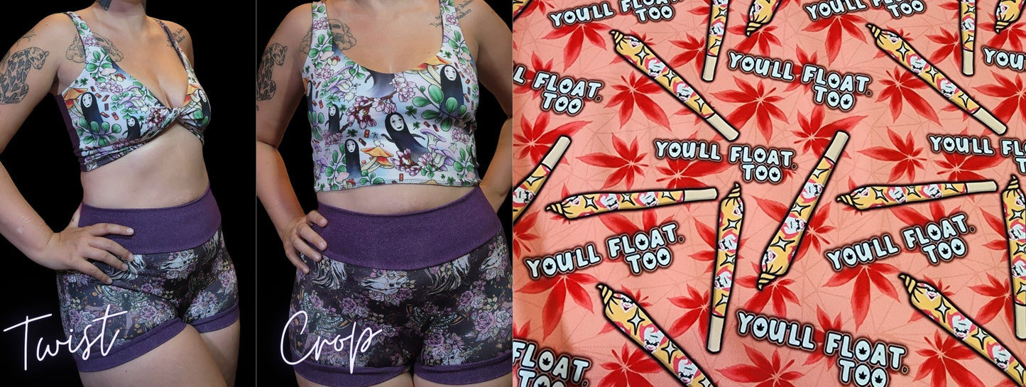 9 PRINTS! 2-in-1 Crop Top | 420, Horror, Dragon, Humor, Body positivity