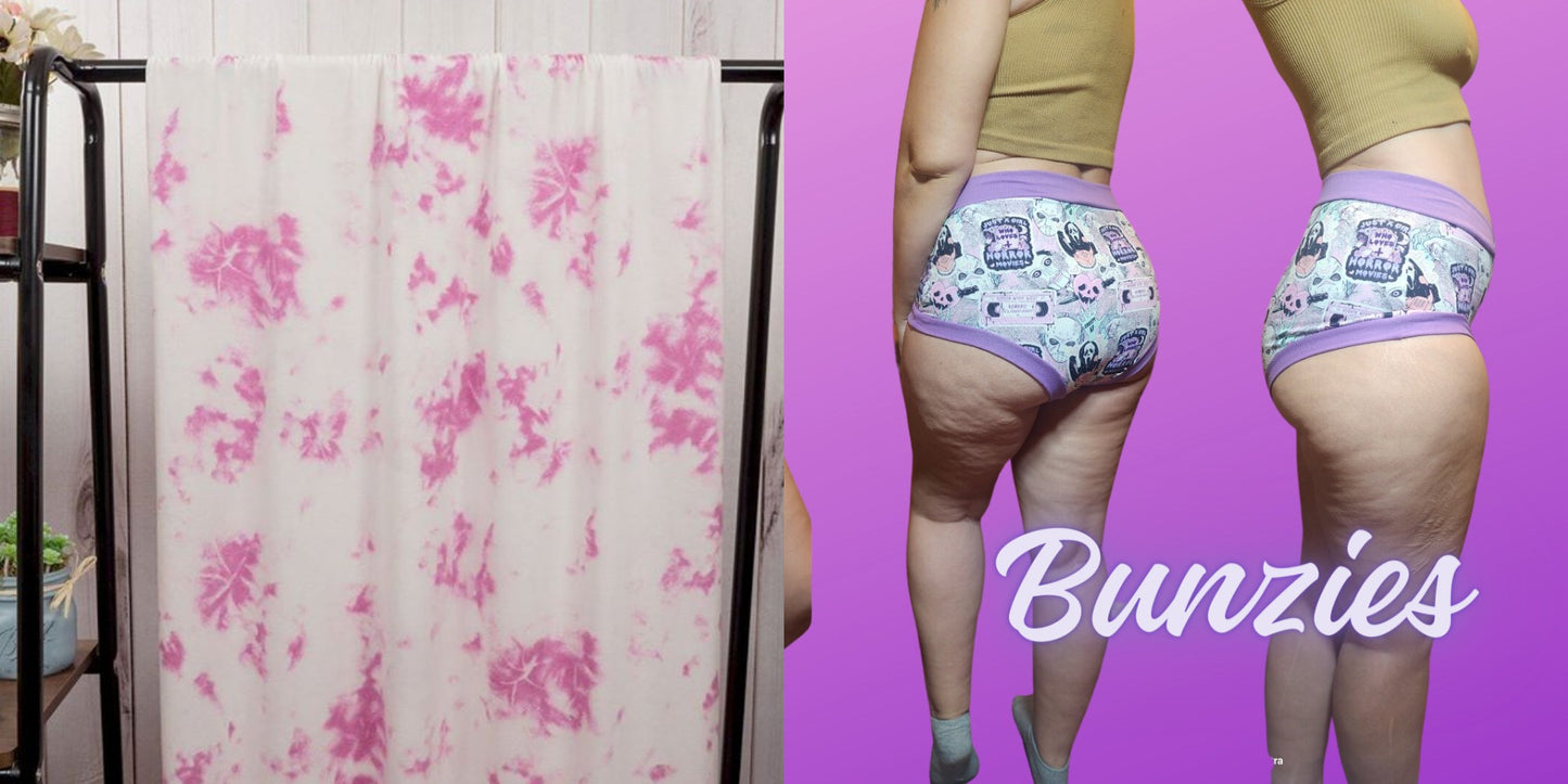 Hot Pink Ivory Tie-Dye | Bunzies Underwear | Choose Briefs, Booty, or Super Booty