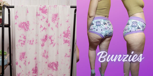 Hot Pink Ivory Tie-Dye | Bunzies Underwear | Choose Briefs, Booty, or Super Booty