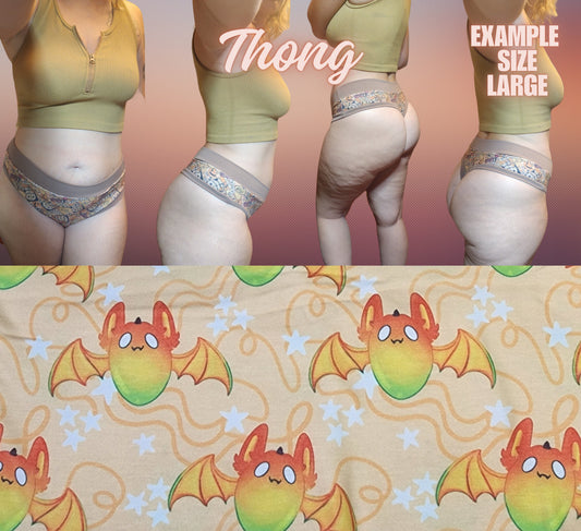 Mango Fruit Bat | Thondlewear Thong | Elastic or Knit Bands