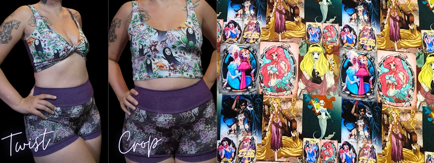 10 PRINTS! Custom 2-in-1 Crop Top | Chik, Zombie, Witchy, Humor, Sarcastic