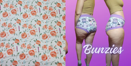 Rib Knit Rose Floral | Bunzies Underwear | Choose Briefs, Booty, or Super Booty
