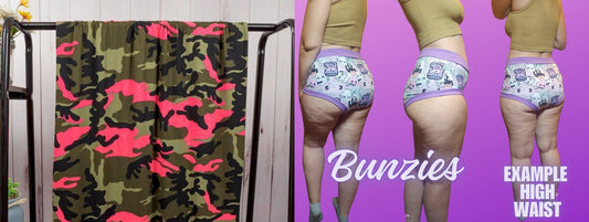 Neon Hot Pink, Black, Olive, Camo  | Bunzies Underwear | Choose Briefs, Booty, or Super Booty