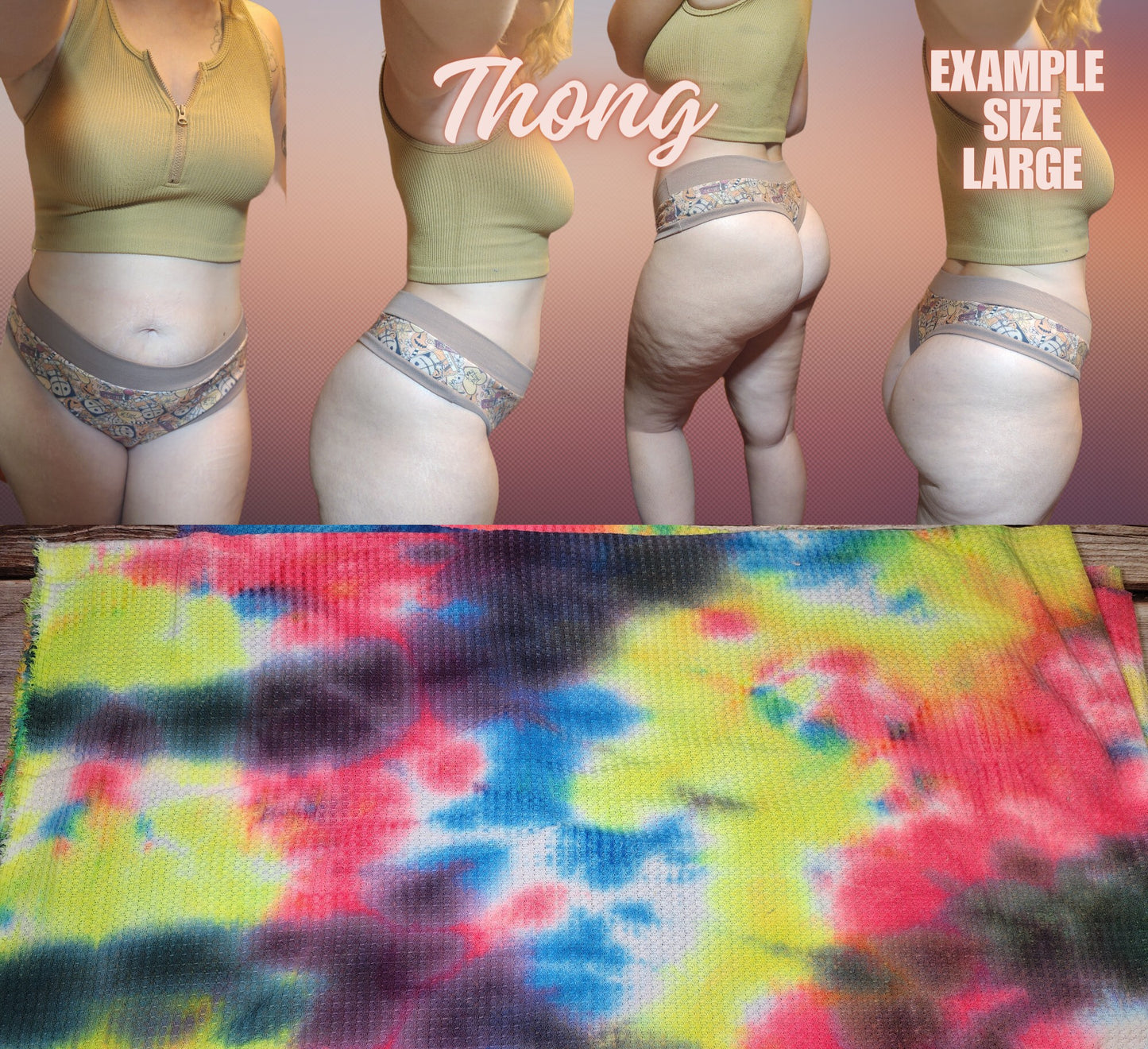 Tie Dye x6 Prints | Thondlewear, Thongs for every body | Elastic/Knit Bands
