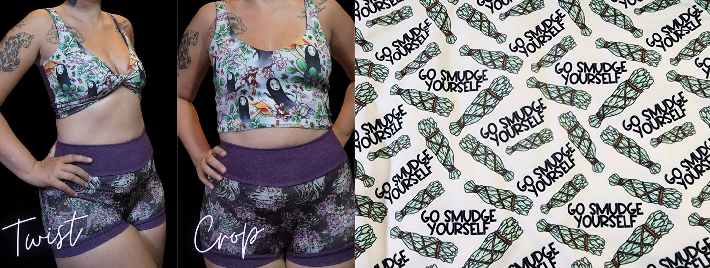 10 PRINTS! Custom 2-in-1 Crop Top | Chik, Zombie, Witchy, Humor, Sarcastic