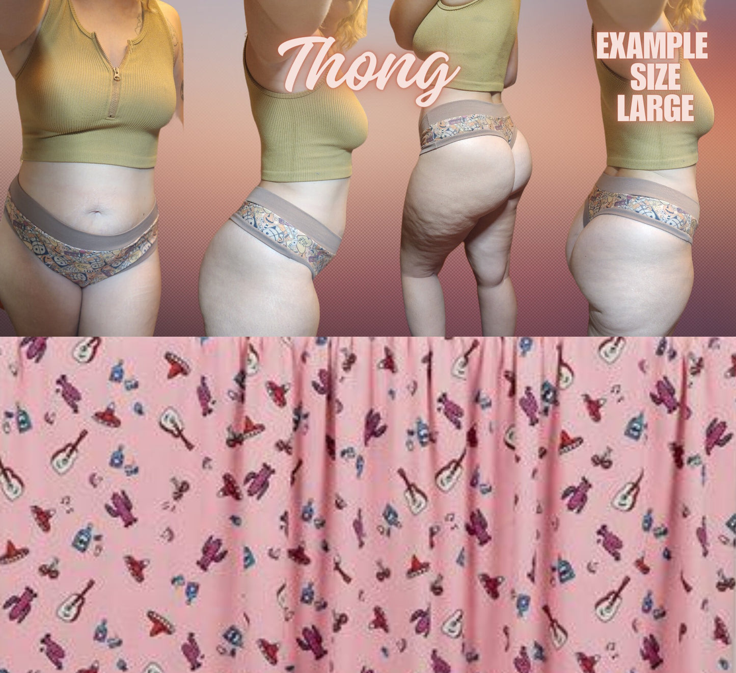 Succulent, Santa, Cactus, x6 Prints | Thondlewear, Thongs for every body | Elastic/Knit Bands