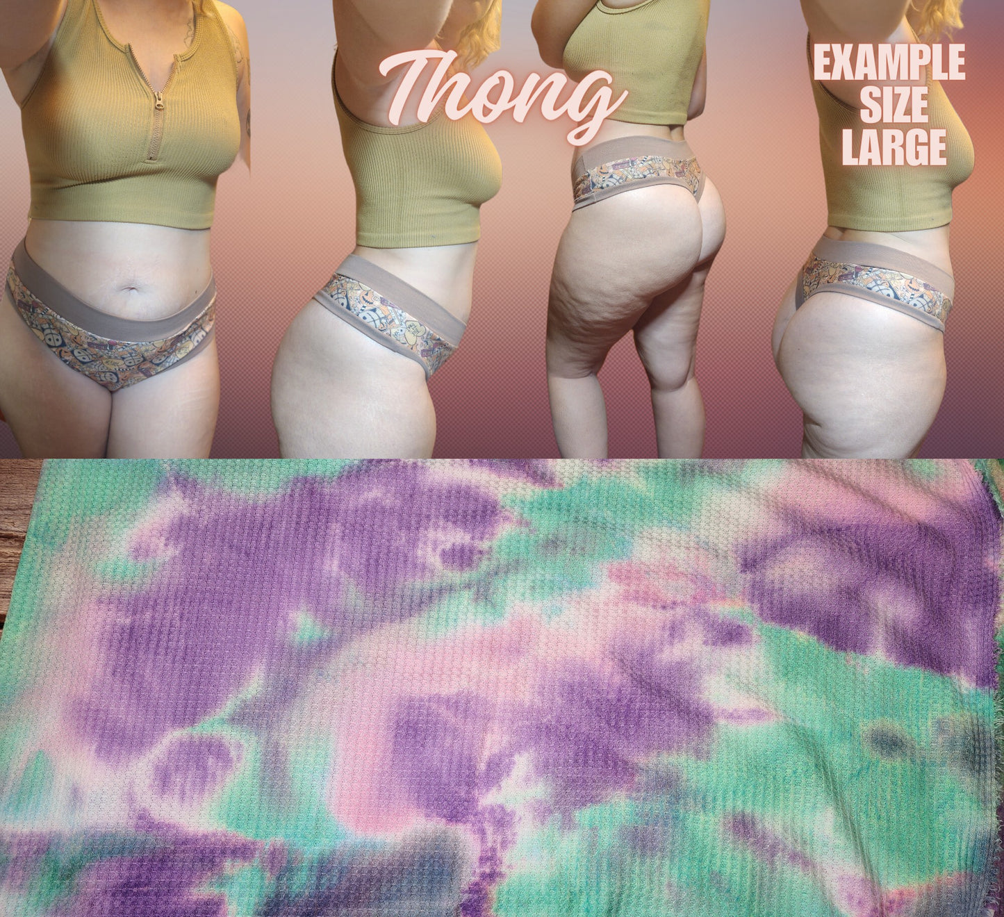 Tie Dye x6 Prints | Thondlewear, Thongs for every body | Elastic/Knit Bands