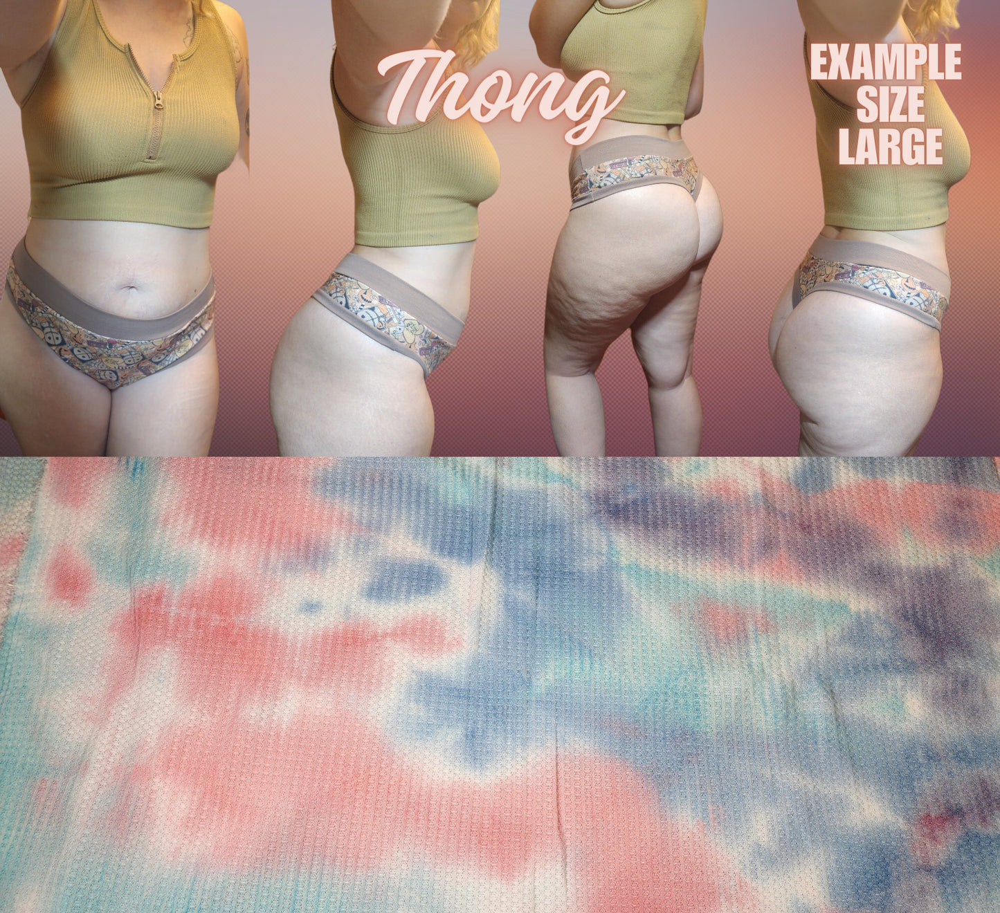 Tie Dye x6 Prints | Thondlewear, Thongs for every body | Elastic/Knit Bands