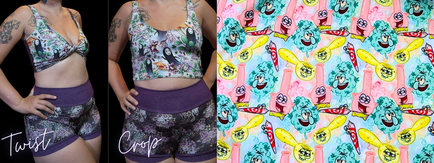 10 PRINTS! Custom 2-in-1 Crop Top | Chik, Zombie, Witchy, Humor, Sarcastic