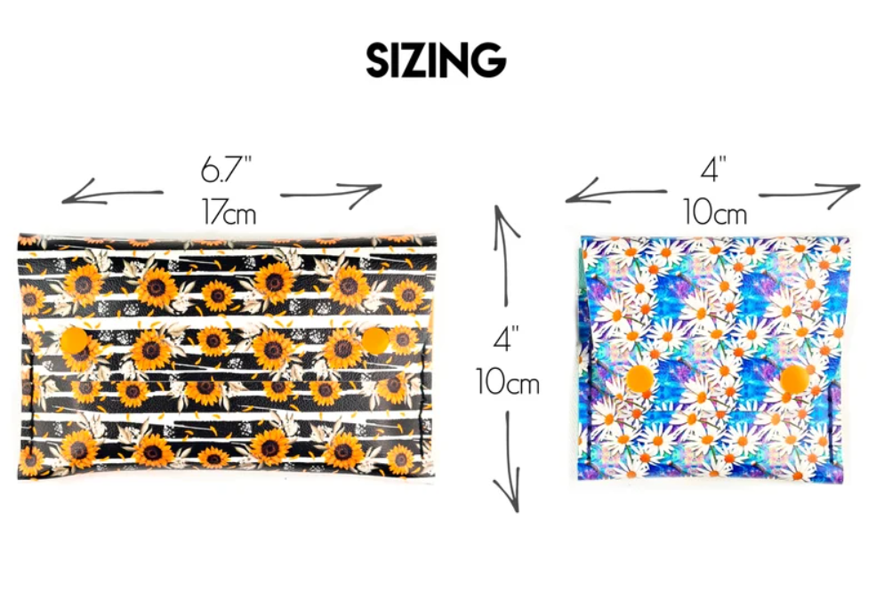 Custom Period Pouch | 2 sizes, Little or Large | Snap or Strap Closure | Bag