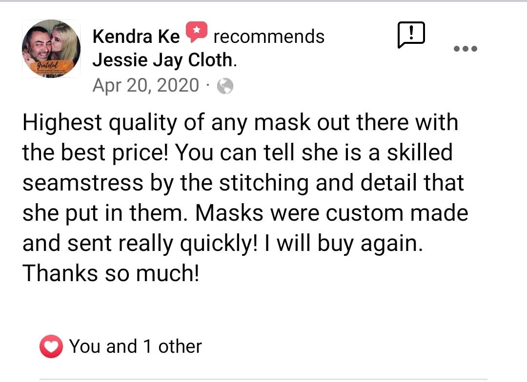 Cotton Face Masks | 4 Sizes to choose from | Soft nylon ear loops Adjustable