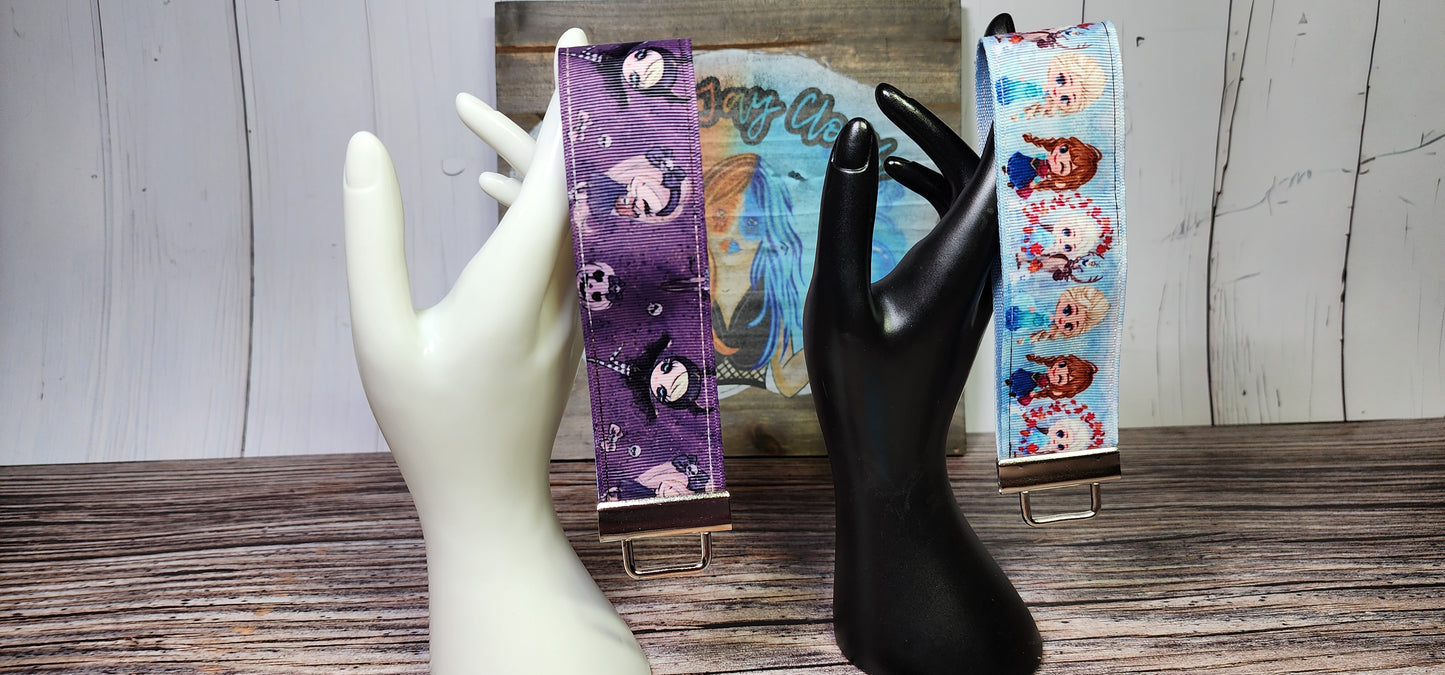 1.5 inch Wide Wristlet Key Fobs | Ribbon & Nylon | Choose your number