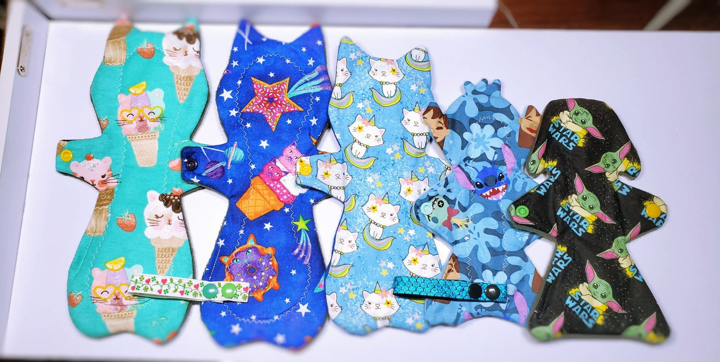 Custom Kitty Cat Shaped Pad | 8/9/10/12/13/14 | 2.5" Snapped Width |