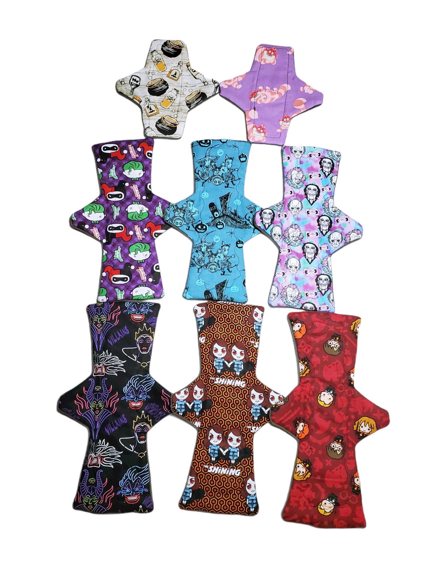 Custom Cloth Panty Liners | Straight Template J Shape | 5 to 16 inches | 2.5" Snapped