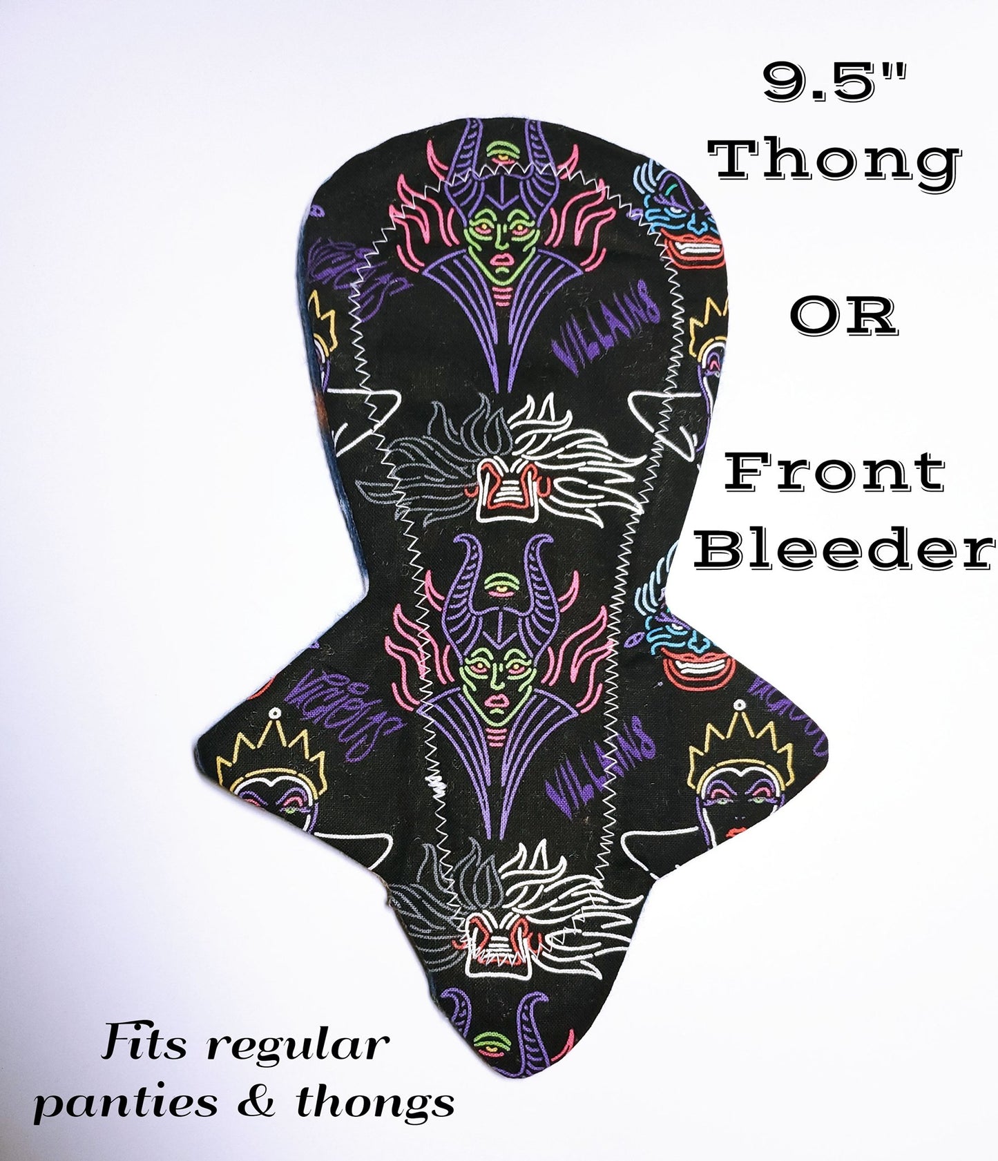 Custom Thong cloth pads | Fits regular panties & Thongs | 5.5/6/7/8/8.5/9/9.5/10/10.5 | 2.75" Snapped Width |
