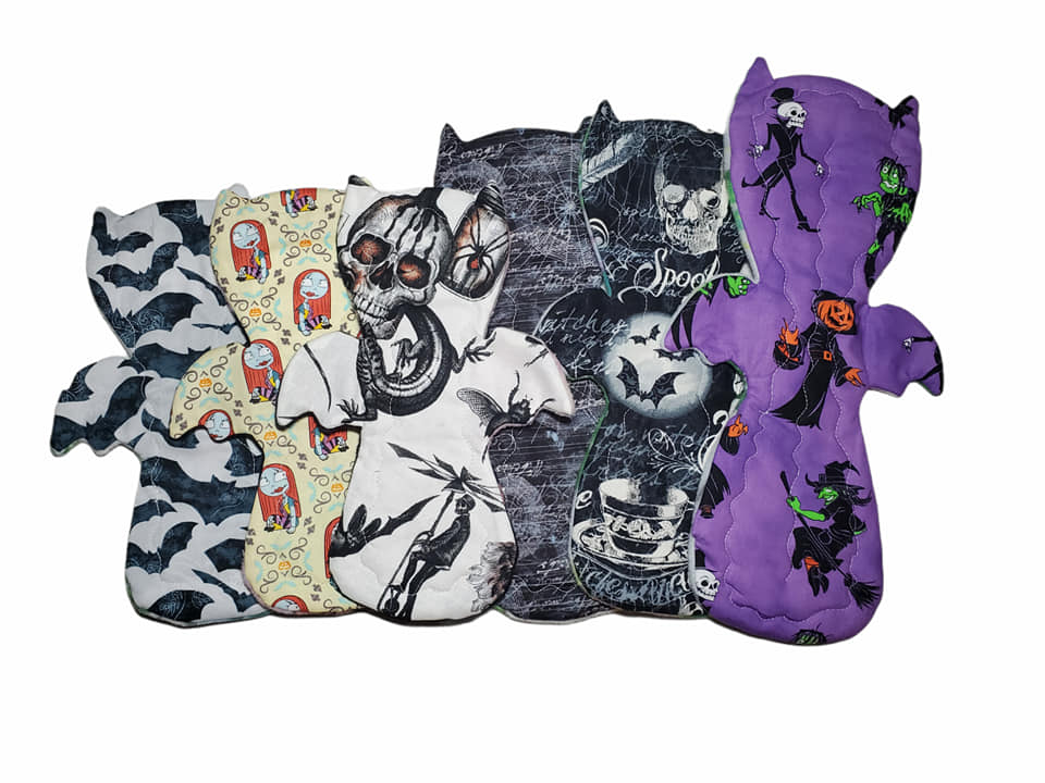 Custom Bat Shaped Cloth Pads | 8/10/12/14/16 | 2.5" Snapped Width
