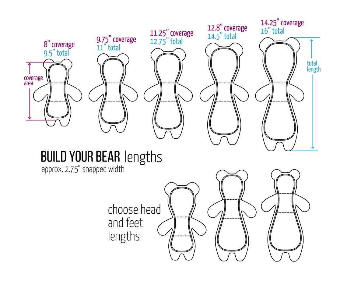 Custom Goldilocks Bear Pad | 8/9.75/11.25/12.8/14.25 | 2.75" Snapped Width