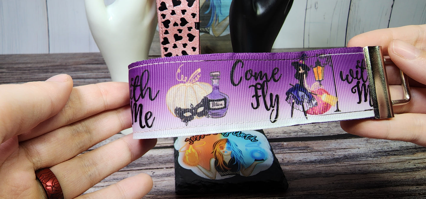 1.5 inch Wide Wristlet Key Fobs | Ribbon & Nylon | Choose your number