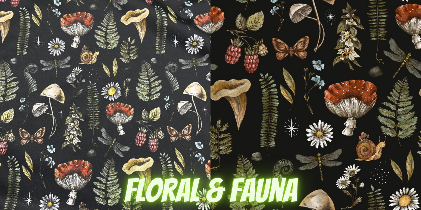 Floral & Fauna Custom PUL Lined Pad Wrapper | Wet bag | | Multi Use bag | 4 sizes to choose from
