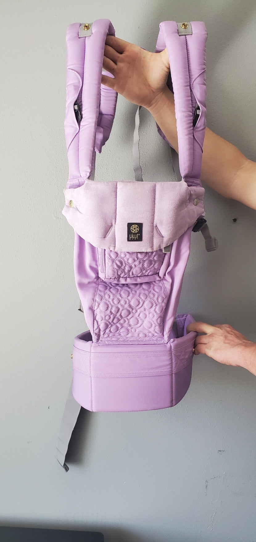 Lavender | LÍLLÉbaby Complete Embossed Six-Position 360° Ergonomic Baby and Child Carrier|  6 in 1 baby Carrier newborn to toddler