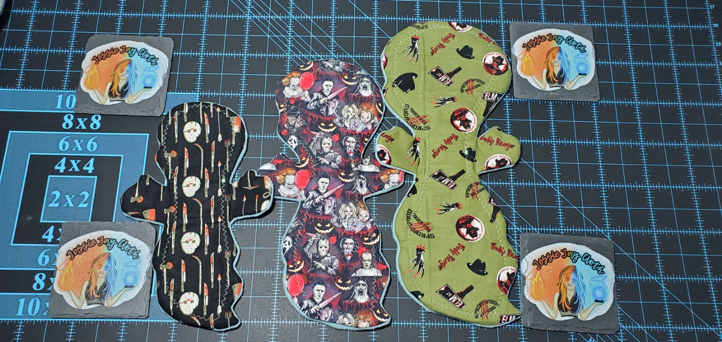 Casper Ghost Custom Cloth Pad | 10/12/14 inch | 2.5" Snapped Width | Bonus Wipe or Cup Spot