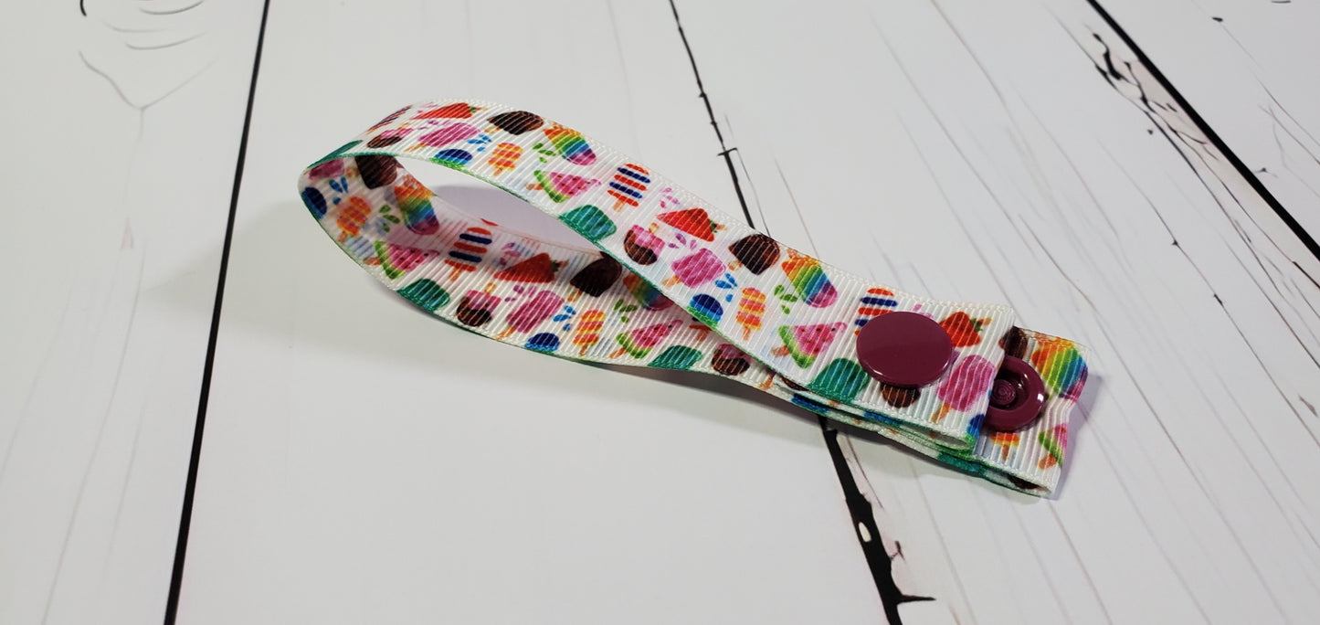 White & Black Popsicle | Cloth Pad Drying Strap | Watermelon | Red, White, Blue