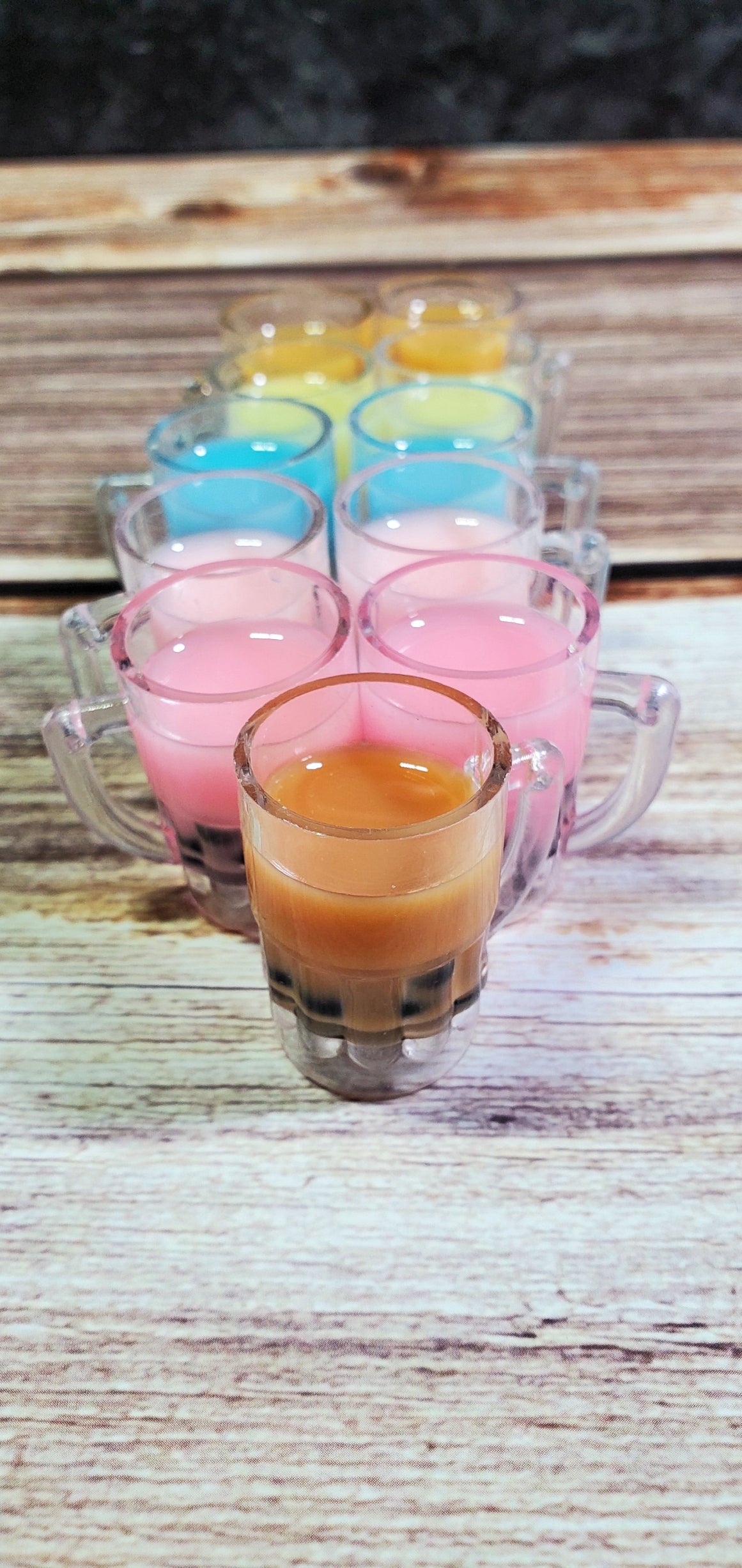 Larger Boba Milk Tea Inspired Keychain | Tapioca Pearls | Hypoallergenic | Fruit Tea | Bubble Tea | Available in 7 colors | Mug Shape