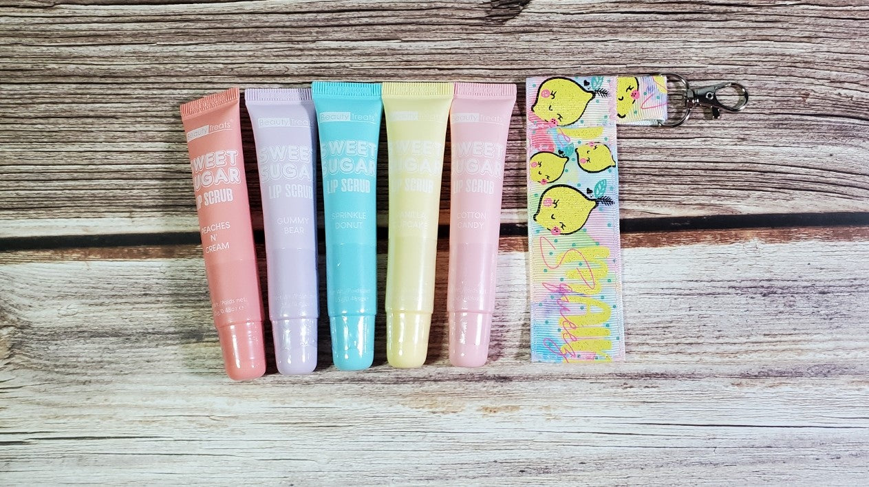 Lip Balm Holder | Main Squeeze Lemonade | Can hold gloss/balm/sugar scrub up to 5.5" |