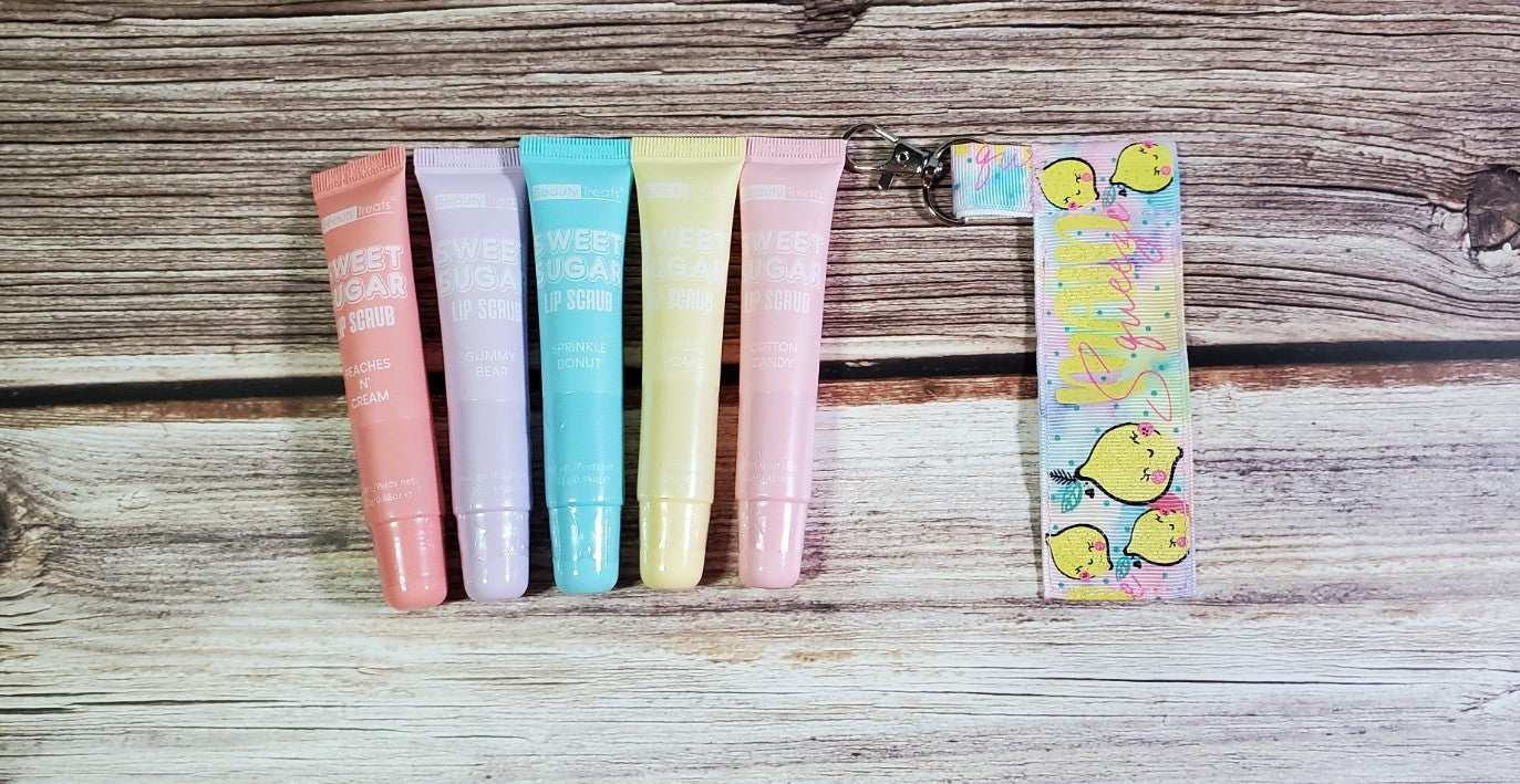 Lip Balm Holder | Main Squeeze Lemonade | Can hold gloss/balm/sugar scrub up to 5.5" |