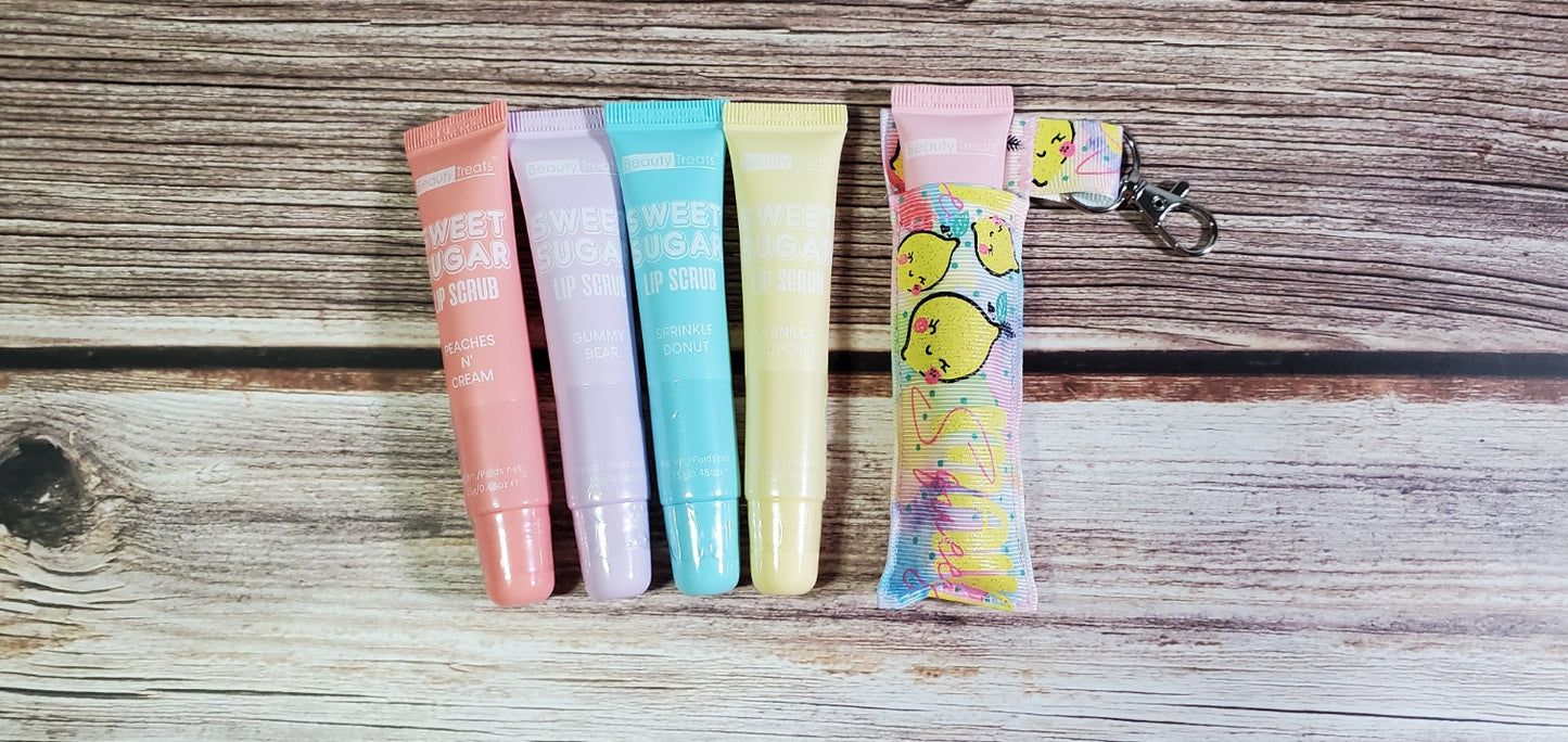 Lip Balm Holder | Main Squeeze Lemonade | Can hold gloss/balm/sugar scrub up to 5.5" |