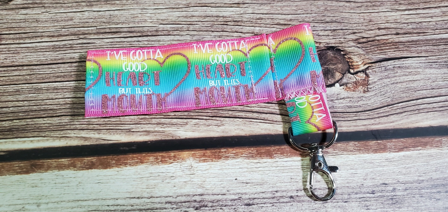 Lip Balm Holder | I've gotta a good heart but this mouth | Can hold gloss/balm/sugar scrub up to 5.5" |