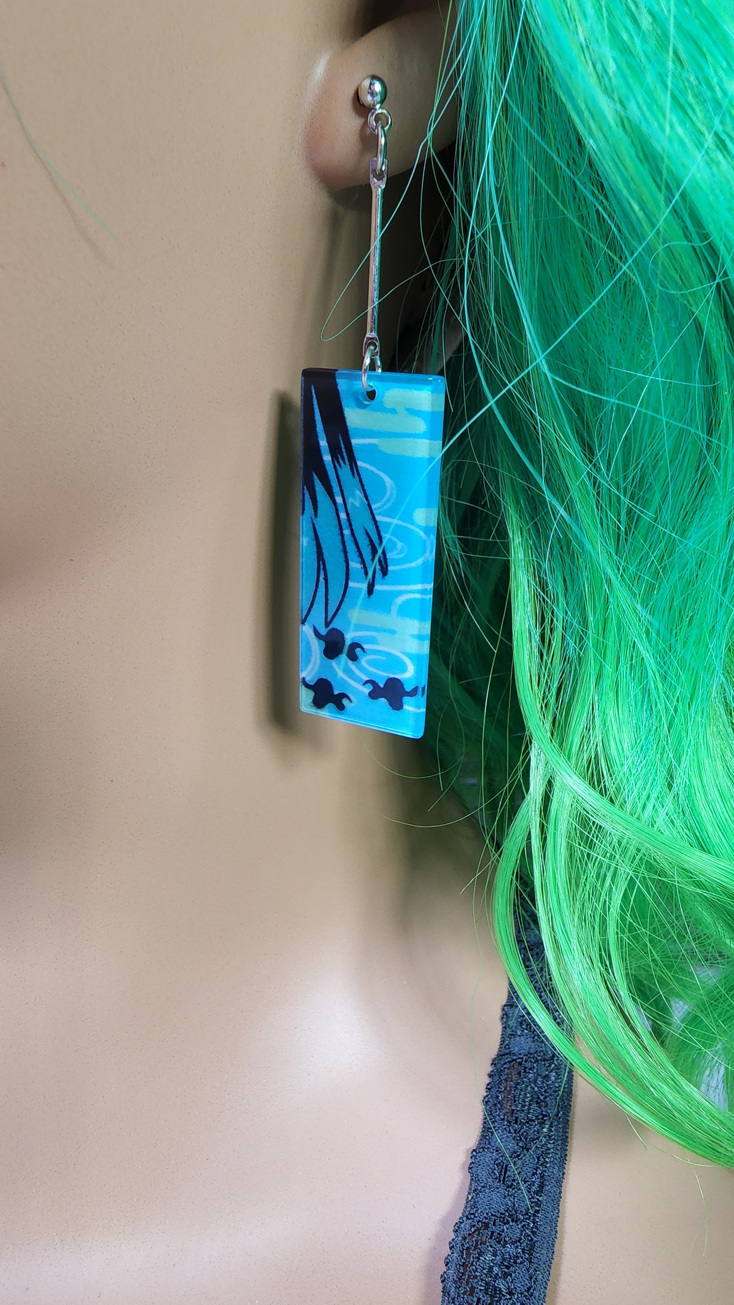 Small Anime Inspired Earrings | Drop Dangle Stud | Boar Boy Demon