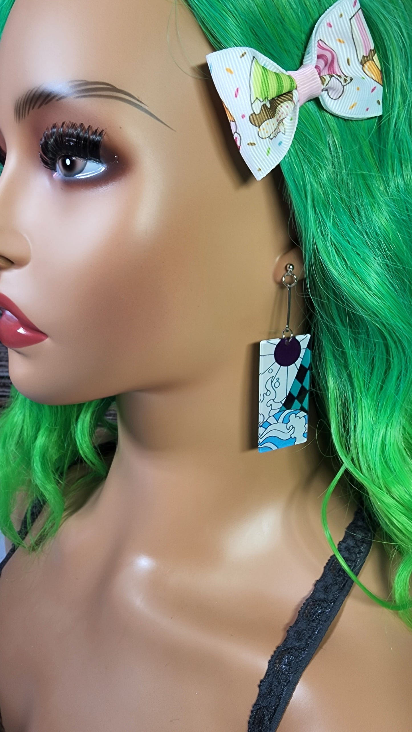 Medium Anime Inspired Earrings | Drop Dangle Stud | Boy Demon