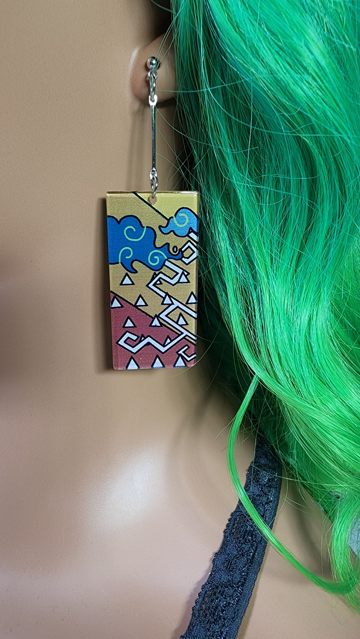 Medium Anime Inspired Earrings | Drop Dangle Stud | Boy Demon
