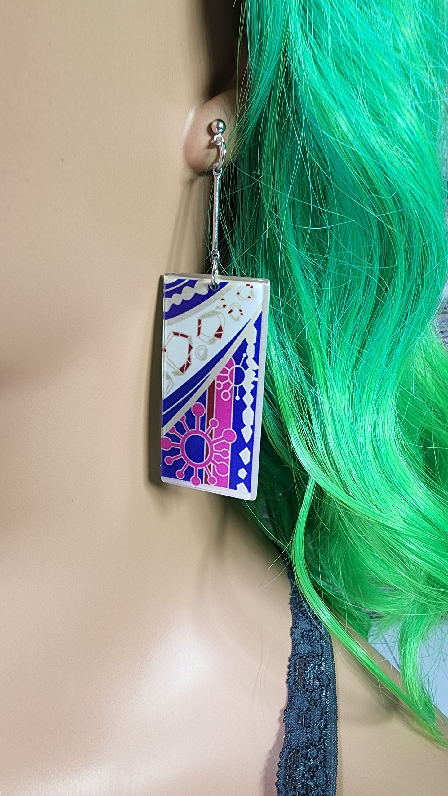 Medium Anime Inspired Earrings | Drop Dangle Stud | Boy Demon
