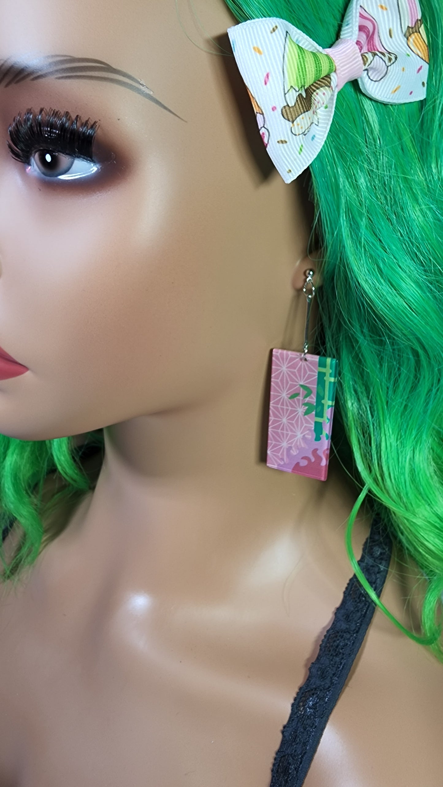 Medium Anime Inspired Earrings | Drop Dangle Stud | Girl Demon
