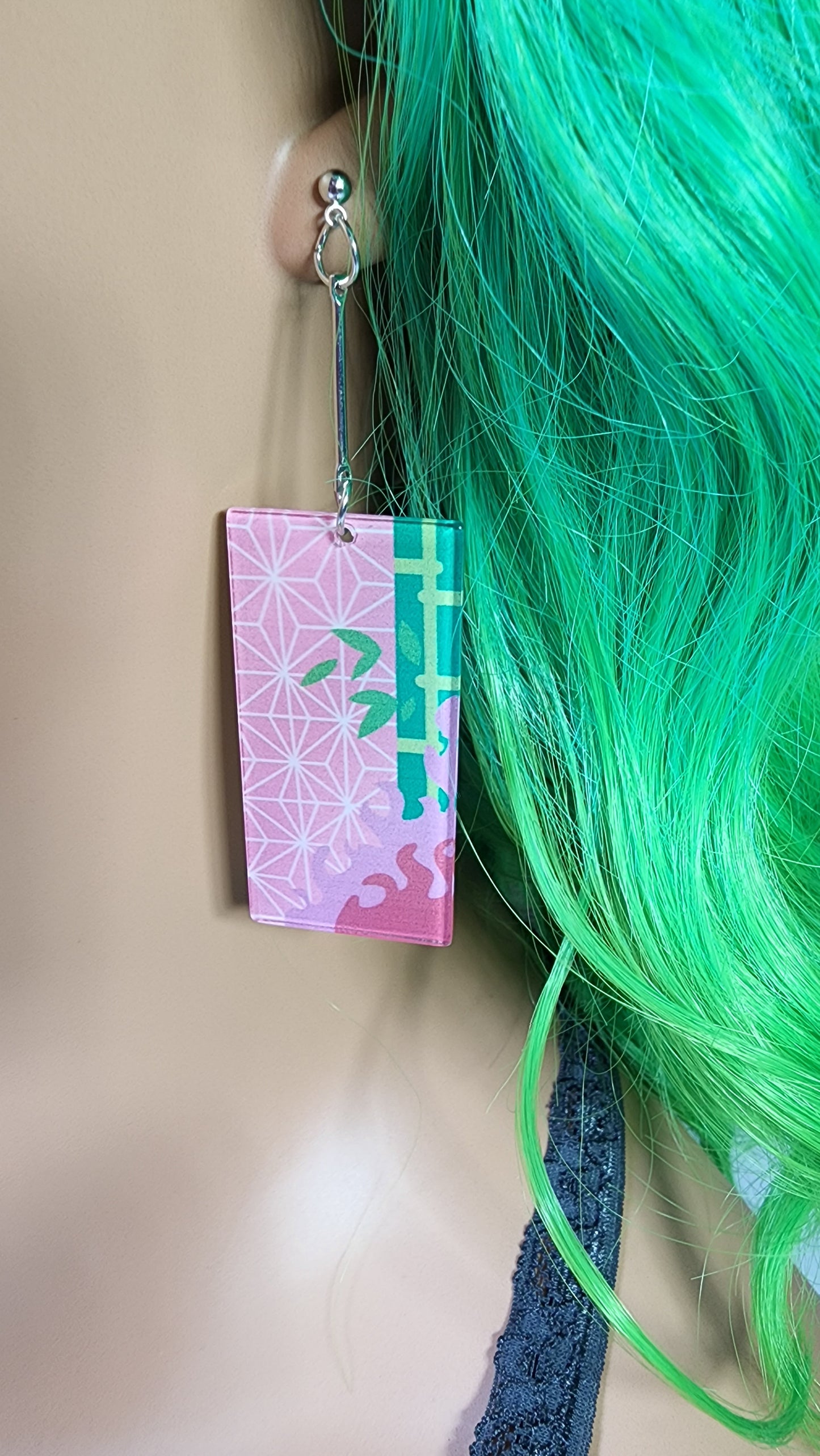 Medium Anime Inspired Earrings | Drop Dangle Stud | Girl Demon