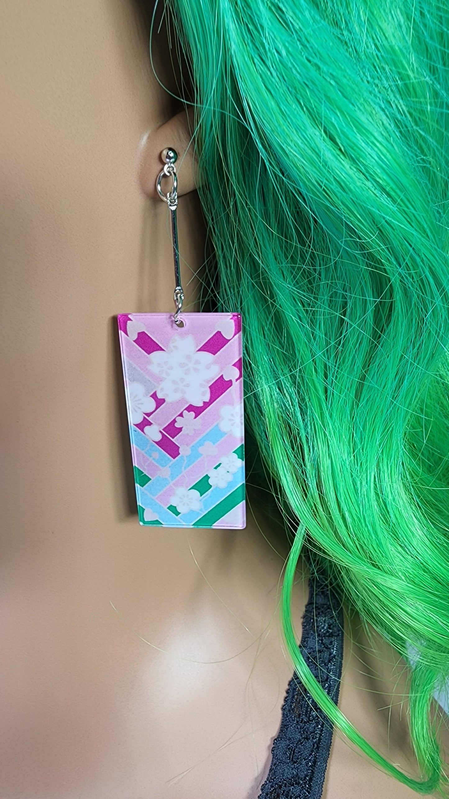Medium Anime Inspired Earrings | Drop Dangle Stud | Girl Demon
