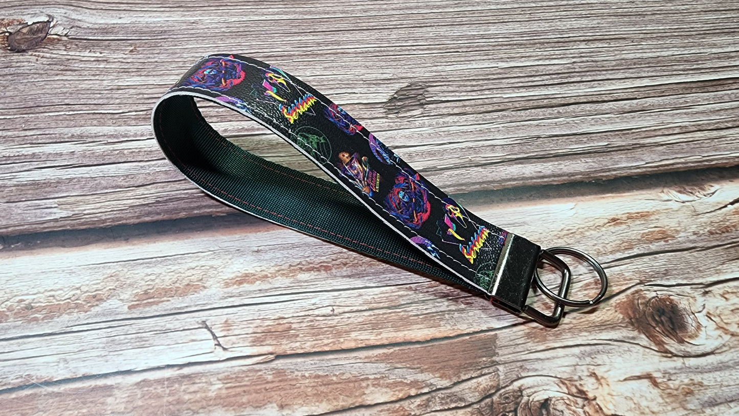 Horror | Vinyl & Nylon Fabric Keychain | Key Fob Wristlet | Soft Yet Durable, Mold and Mildew Resistant