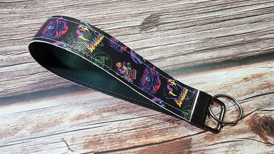 Horror | Vinyl & Nylon Fabric Keychain | Key Fob Wristlet | Soft Yet Durable, Mold and Mildew Resistant
