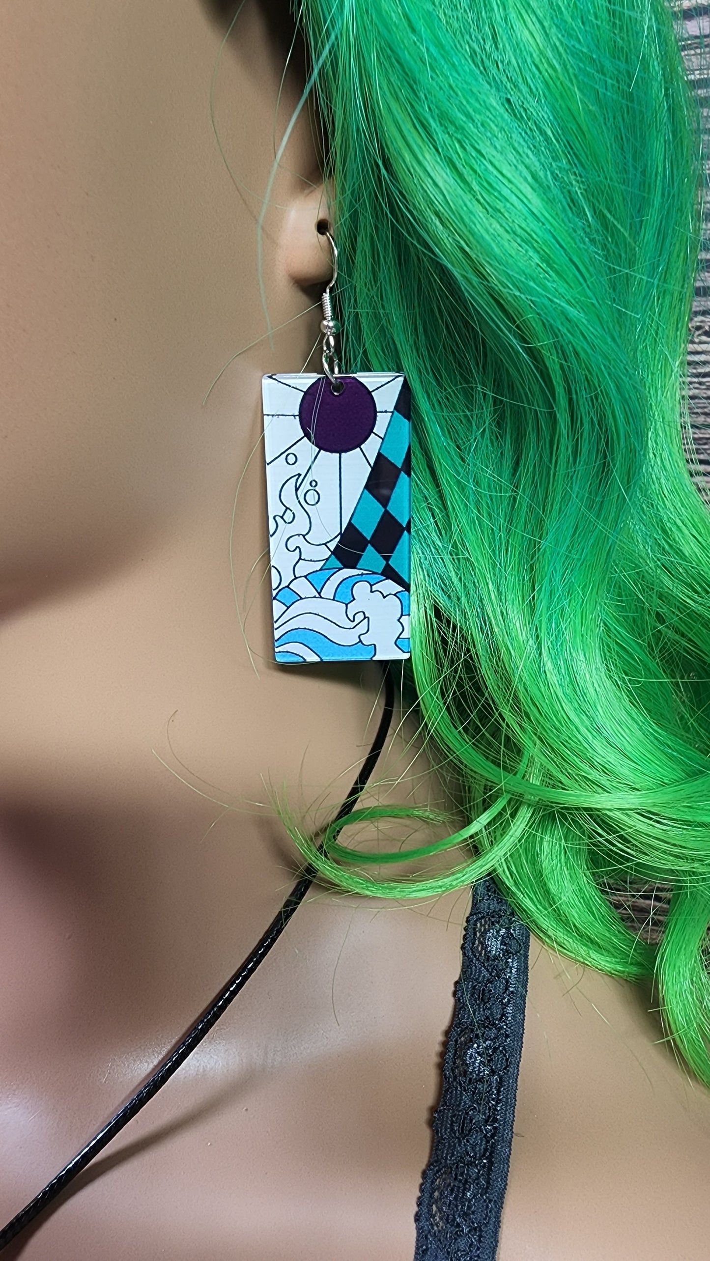 Medium Anime Inspired Earrings | Stainless Steel Hooks | Demon