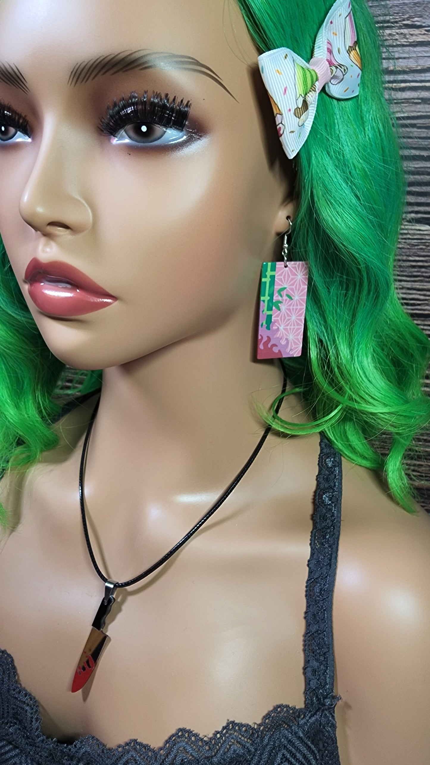 Medium Anime Inspired Earrings | Stainless Steel Hooks | Girl Demon