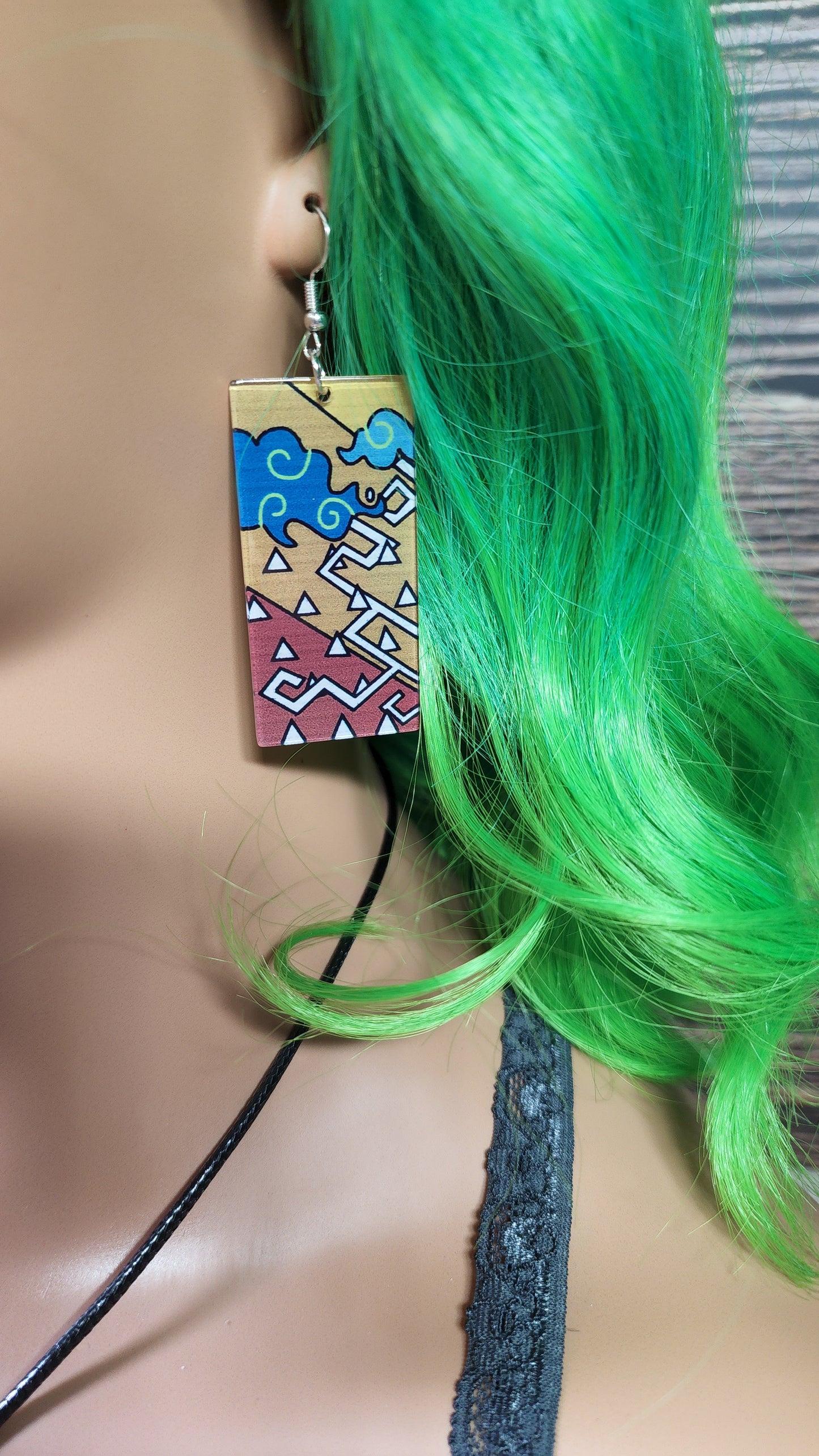 Medium Anime Inspired Earrings | Stainless Steel Hooks | Demon